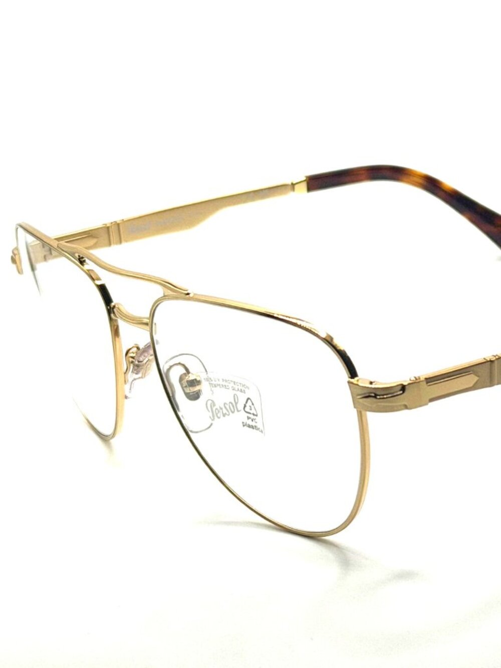 NEW PERSOL PO 1003-S 515/GG GOLD UNISEX AVIATOR EYEGLASSES 58MM 17 145
